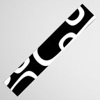 Midcentury Modern Loops Pattern in White and Black Table Runner Gallery Image 3