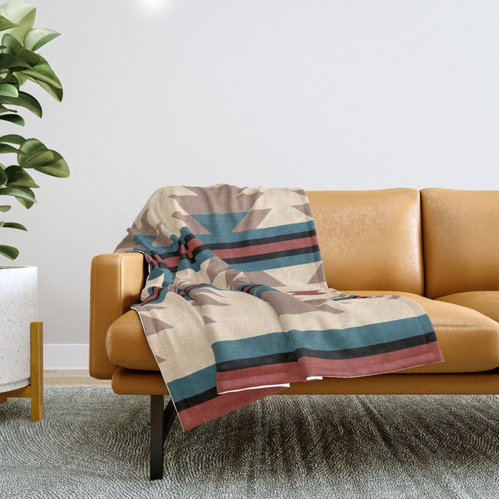Southwestern Pattern 126 Throw Blanket Gallery Image 1