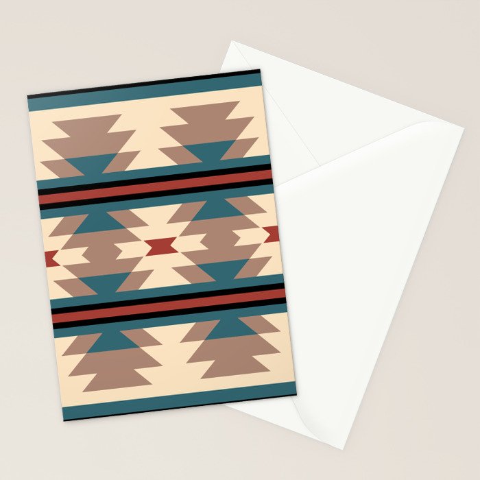 Southwestern Pattern 126 Stationery Card Gallery Image 2