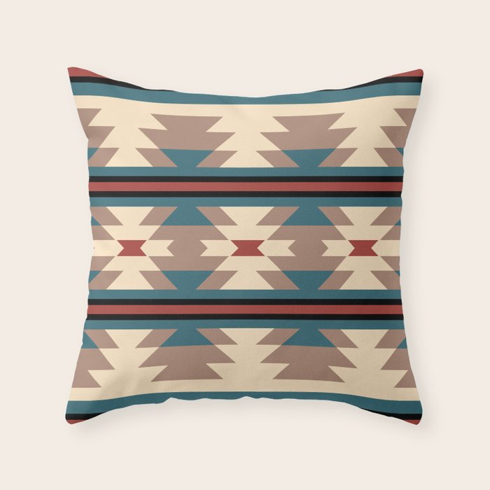 Southwestern Pattern 126 Throw Pillow Gallery Image 1