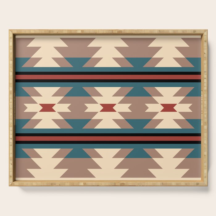 Southwestern Pattern 126 Serving Tray Gallery Image 1