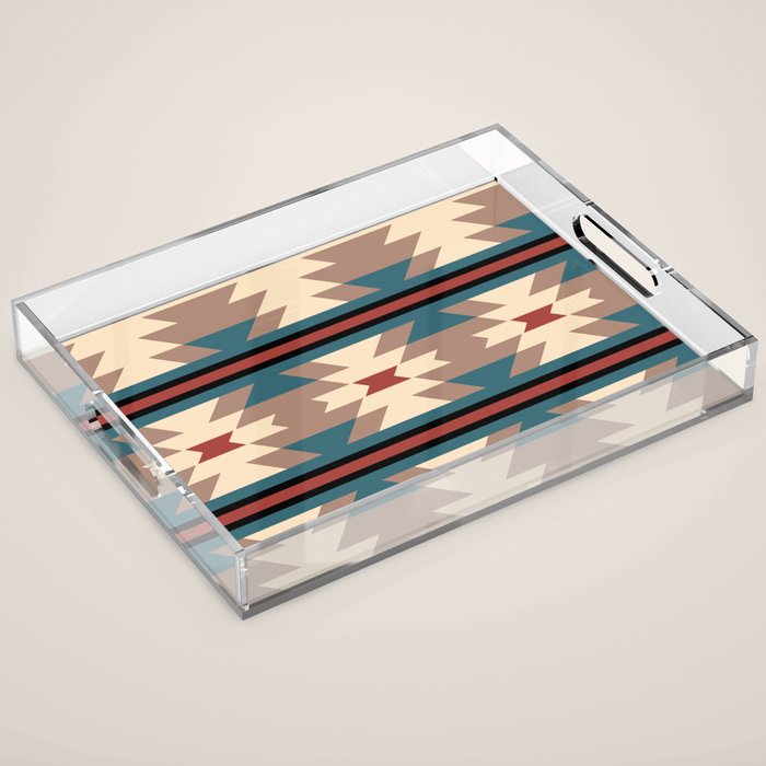 Southwestern Pattern 126 Acrylic Tray Gallery Image 1
