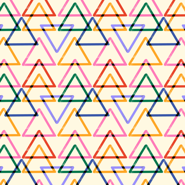 Colorful Triangle Stamp Pattern Coffee Mug Gallery Image 2