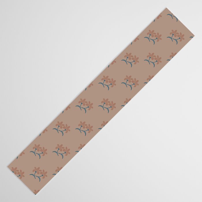 Neutral Modern Flowers- Romantic Botanical Pattern Table Runner Gallery Image 3