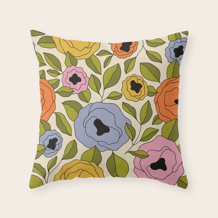Summer Garden #15 Throw Pillow Gallery Image 1
