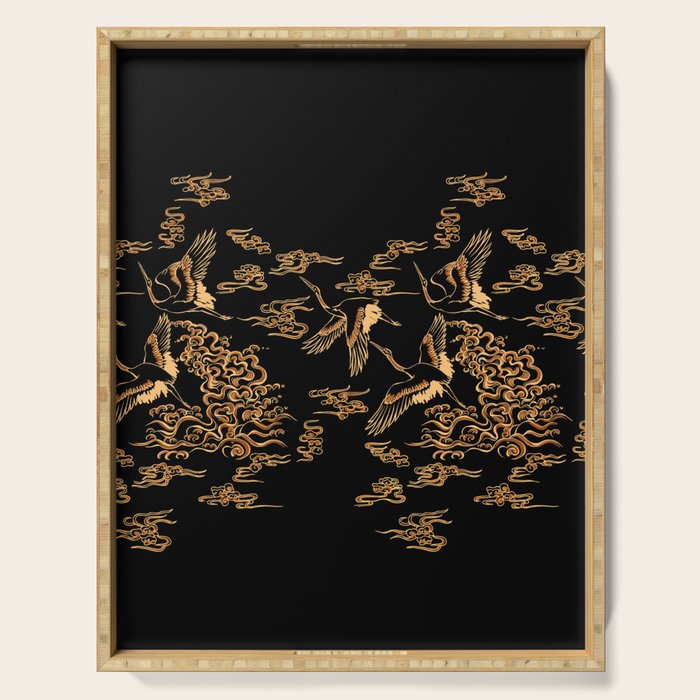 Crane and clouds Serving Tray Gallery Image 1