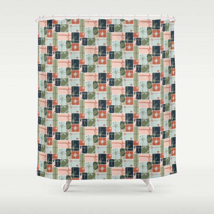 Patchwork Presents Shower Curtain Gallery Image 1