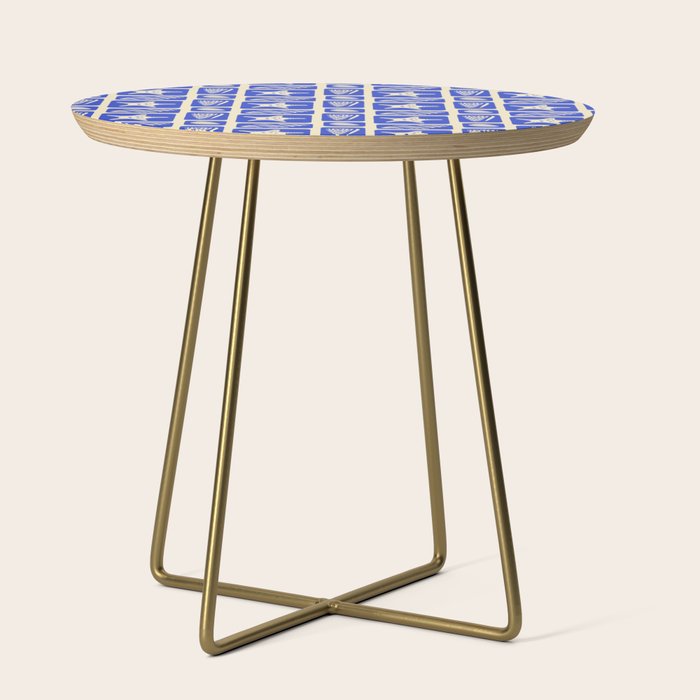 Vintage marine sea shell art pattern Side Table Gallery Image 1