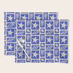 Vintage marine sea shell art pattern Placemat Gallery Image 1