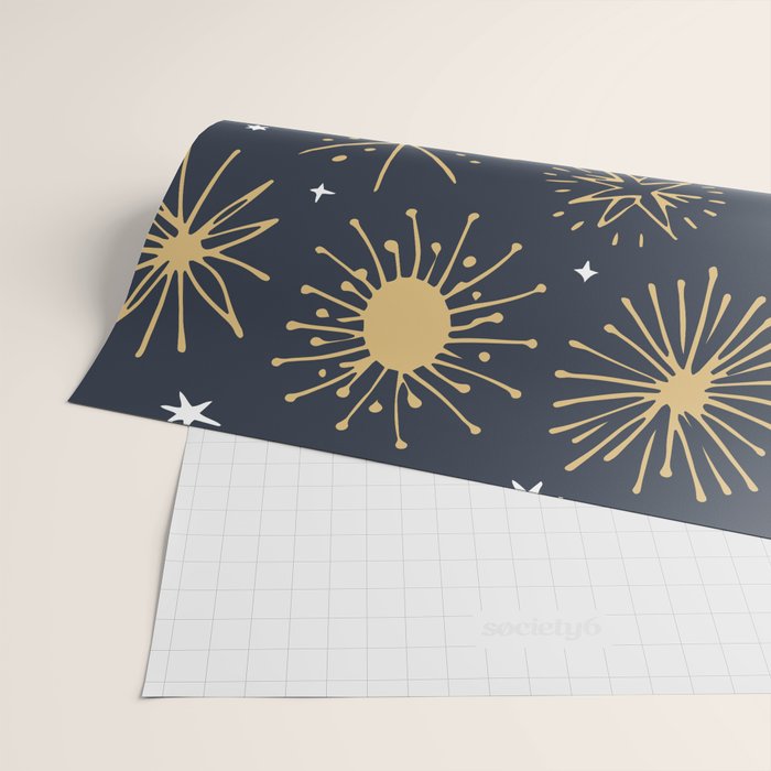 Firework display doodle art pattern Wrapping Paper Gallery Image 2