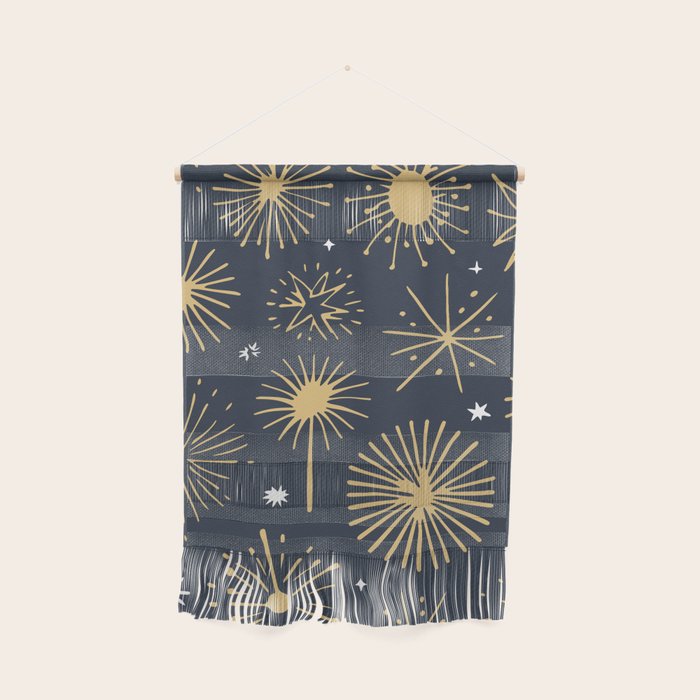 Firework display doodle art pattern Wall Hanging Gallery Image 1