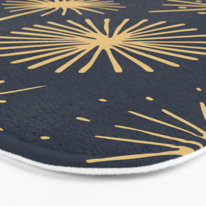 Firework display doodle art pattern Bath Mat Gallery Image 3