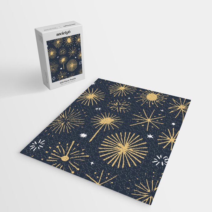 Firework display doodle art pattern Jigsaw Puzzle Gallery Image 2