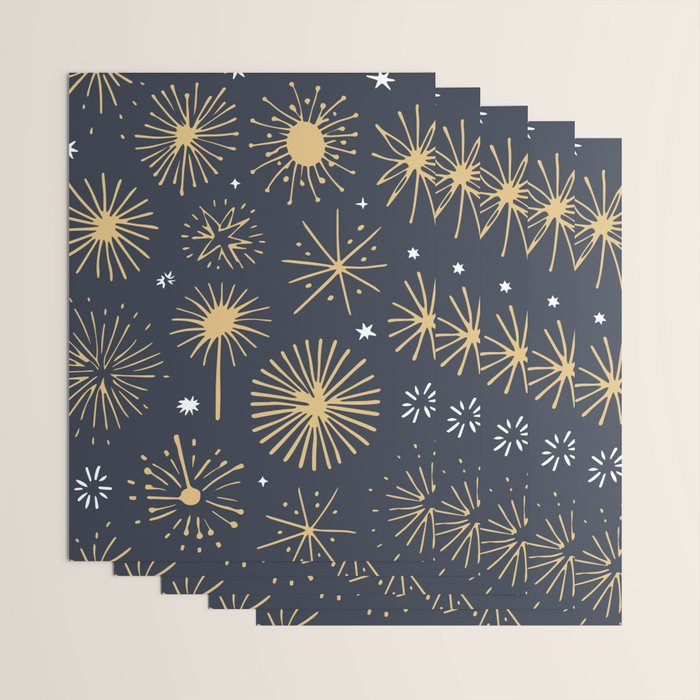 Firework display doodle art pattern Wrapping Paper Gallery Image 3