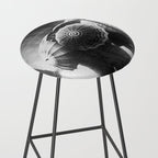 Friends in the Rain with Umbrellas black and white photography Stool Gallery Image 2