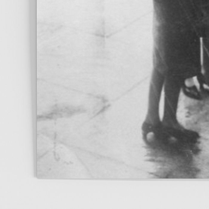 Friends in the Rain with Umbrellas black and white photography Poster Gallery Image 3