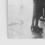 Friends in the Rain with Umbrellas black and white photography Poster Gallery Image 3