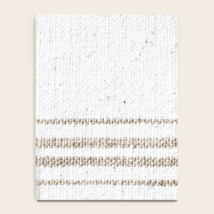 Vintage Farmhouse Grain Sack - Sandstone Stripes Notebook Gallery Image 4