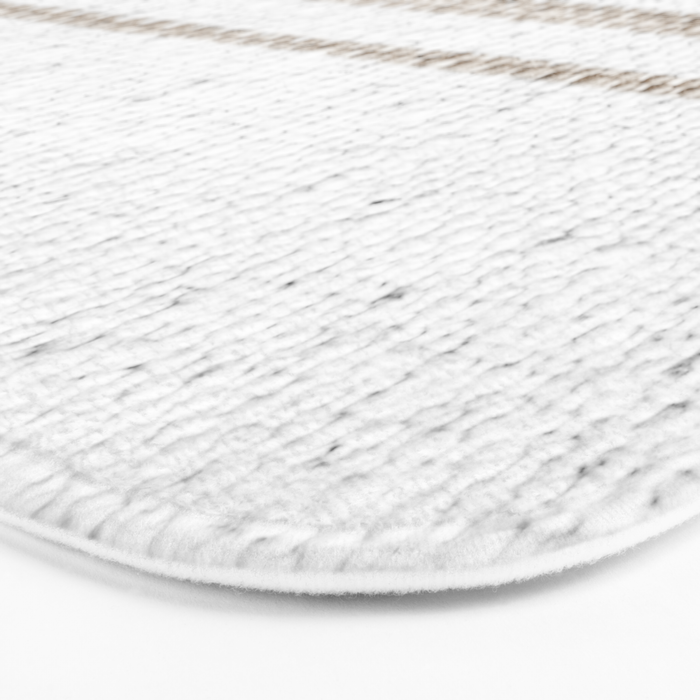 Vintage Farmhouse Grain Sack - Sandstone Stripes Bath Mat Gallery Image 3