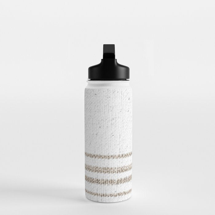 Vintage Farmhouse Grain Sack - Sandstone Stripes Water Bottle Gallery Image 3