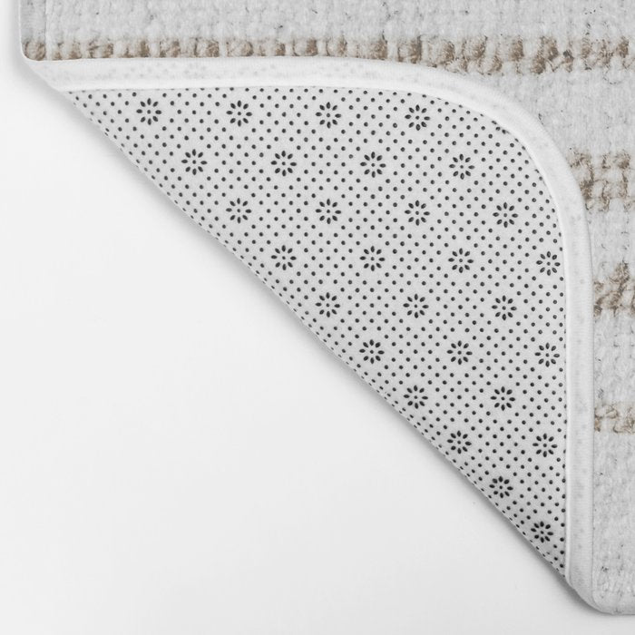 Vintage Farmhouse Grain Sack - Sandstone Stripes Bath Mat Gallery Image 2