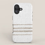 Vintage Farmhouse Grain Sack - Sandstone Stripes iPhone Case Gallery Image 1