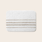 Vintage Farmhouse Grain Sack - Sandstone Stripes Bath Mat Gallery Image 1