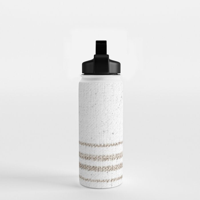 Vintage Farmhouse Grain Sack - Sandstone Stripes Water Bottle Gallery Image 2