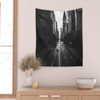 New York City (Black and White) Wall Tapestry Gallery Image 2