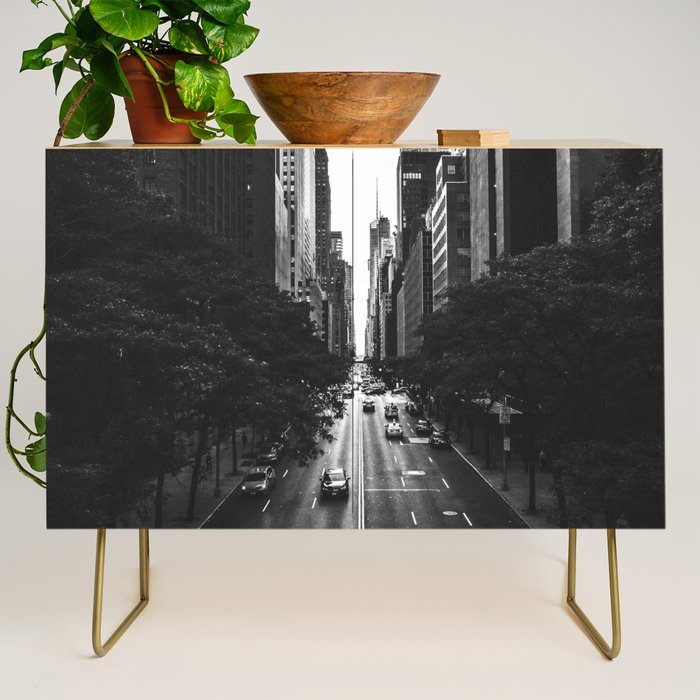 New York City (Black and White) Credenza Gallery Image 1
