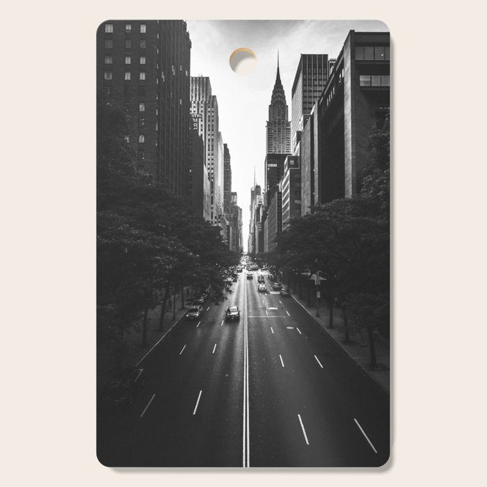 New York City (Black and White) Cutting Board Gallery Image 1