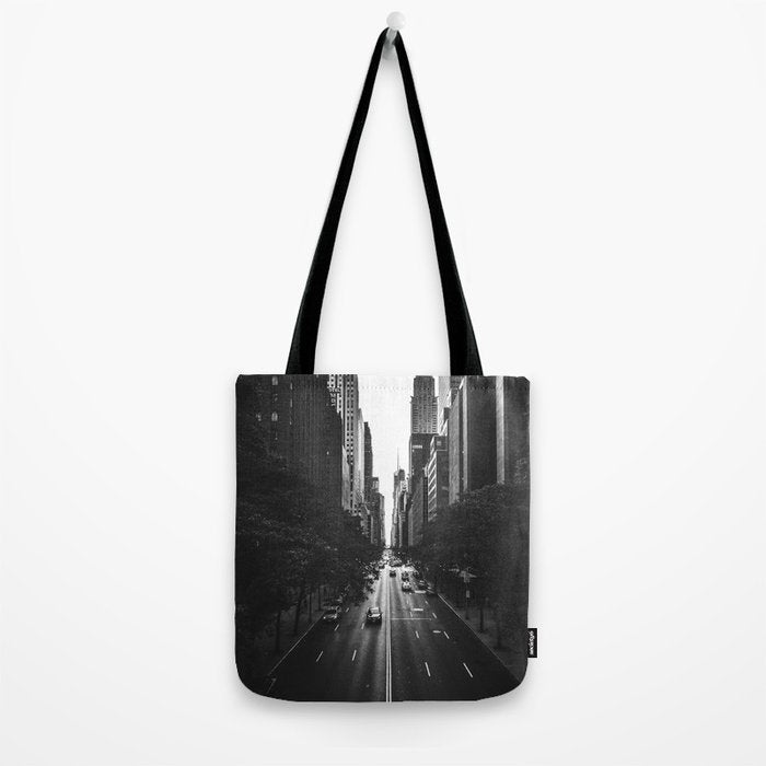 New York City (Black and White) Tote Bag Gallery Image 2