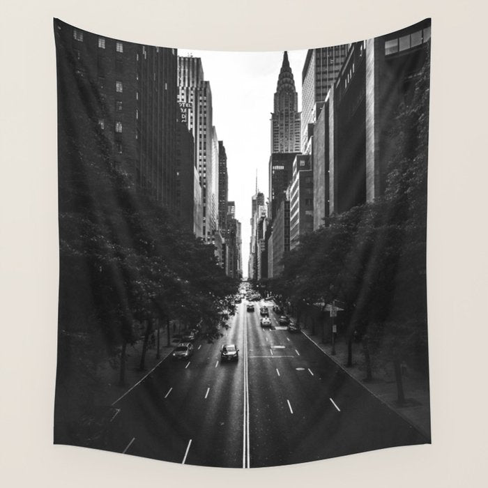 New York City (Black and White) Wall Tapestry Gallery Image 4