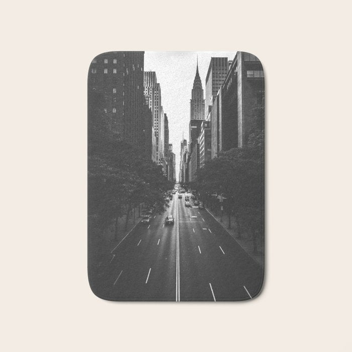 New York City (Black and White) Bath Mat Gallery Image 1