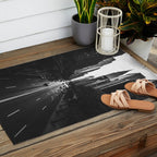 New York City (Black and White) Outdoor Rug Gallery Image 2