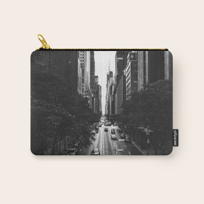 New York City (Black and White) Carry All Pouch Gallery Image 1