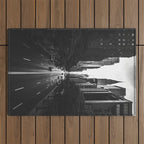 New York City (Black and White) Outdoor Rug Gallery Image 1