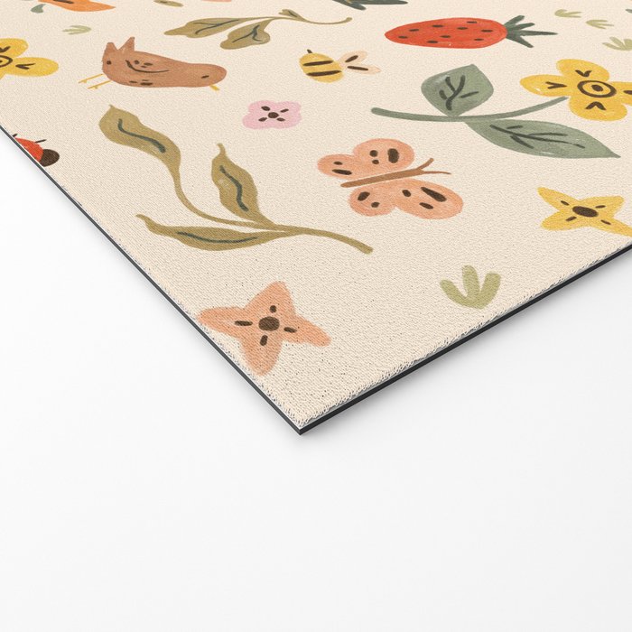 In Bloom - Gouache Nature Print Welcome Mat Gallery Image 2