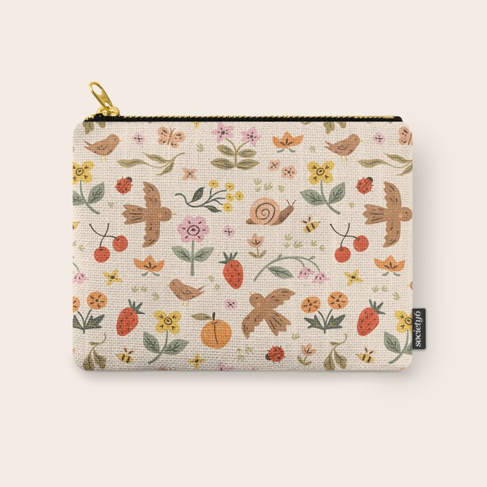 In Bloom - Gouache Nature Print Carry All Pouch Gallery Image 1