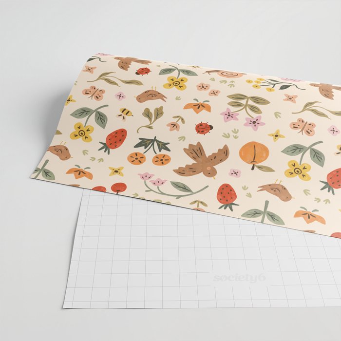 In Bloom - Gouache Nature Print Wrapping Paper Gallery Image 2