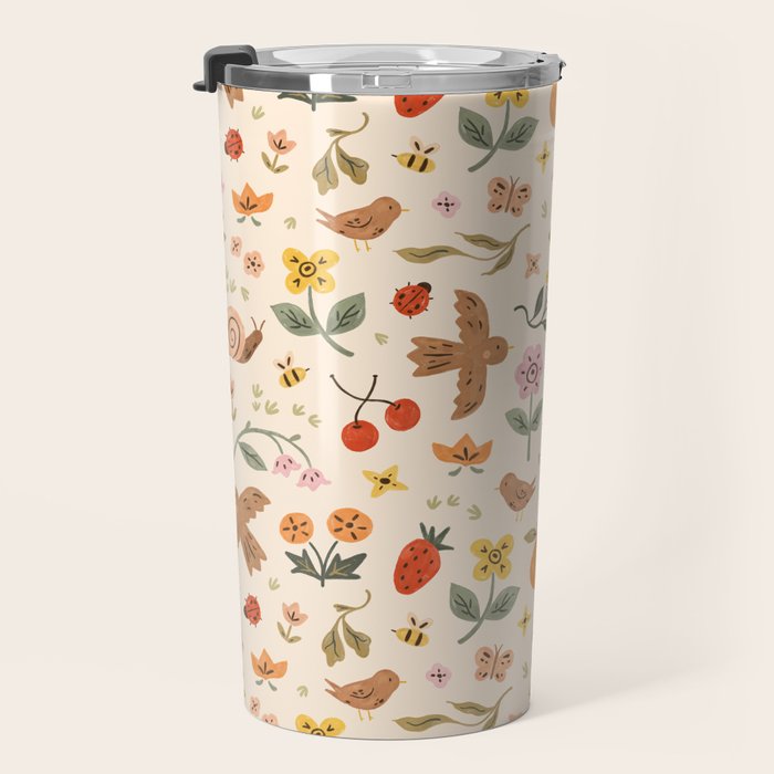 In Bloom - Gouache Nature Print Travel Mug Gallery Image 3