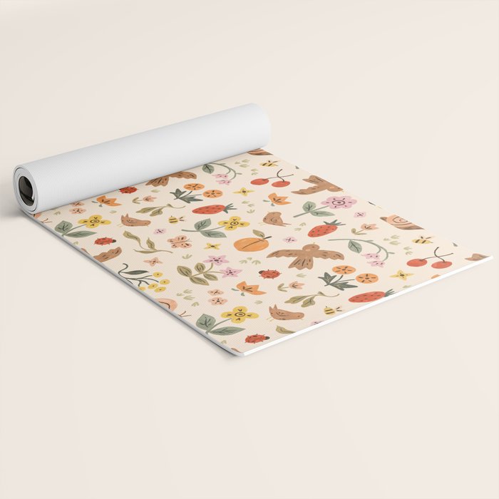 In Bloom - Gouache Nature Print Yoga Mat Gallery Image 2