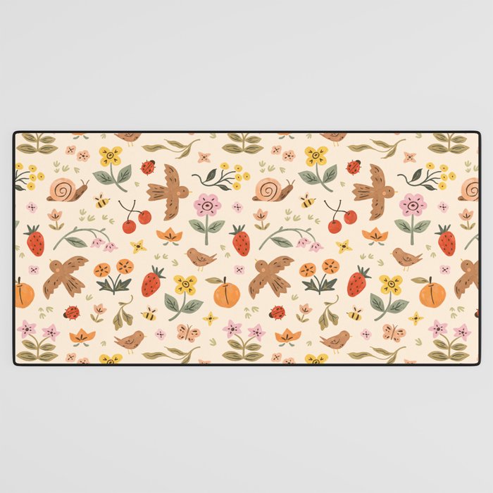 In Bloom - Gouache Nature Print Desk Mat Gallery Image 3