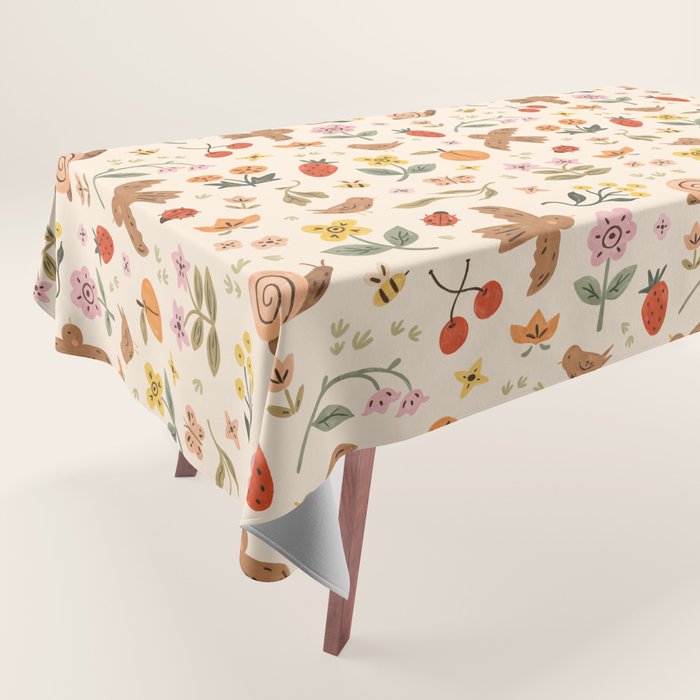 In Bloom - Gouache Nature Print Tablecloth Gallery Image 1