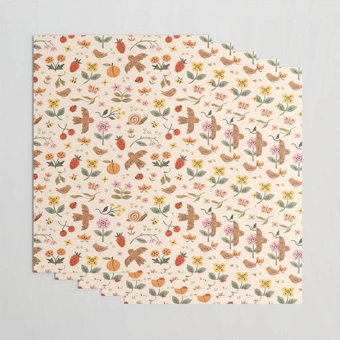 In Bloom - Gouache Nature Print Wrapping Paper Gallery Image 3