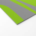 Mid Century Modern Piquet Abstract Pattern in Gray and Lime Green Welcome Mat Gallery Image 2