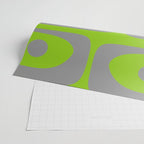 Mid Century Modern Piquet Abstract Pattern in Gray and Lime Green Wrapping Paper Gallery Image 2