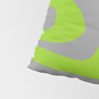 Mid Century Modern Piquet Abstract Pattern in Gray and Lime Green Pillow Sham Gallery Image 4