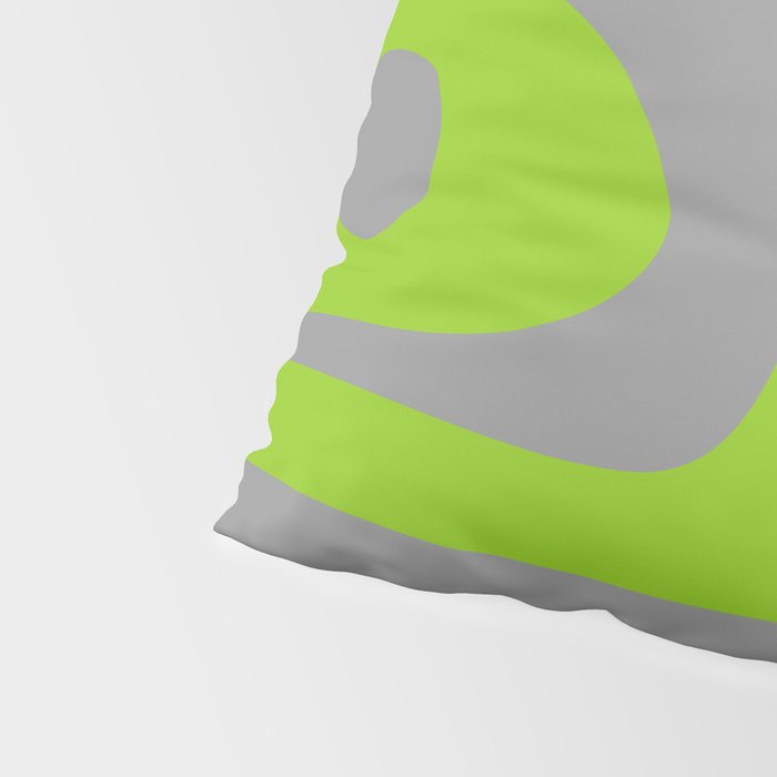 Mid Century Modern Piquet Abstract Pattern in Gray and Lime Green Pillow Sham Gallery Image 4