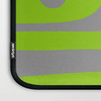 Mid Century Modern Piquet Abstract Pattern in Gray and Lime Green Laptop Sleeve Gallery Image 3